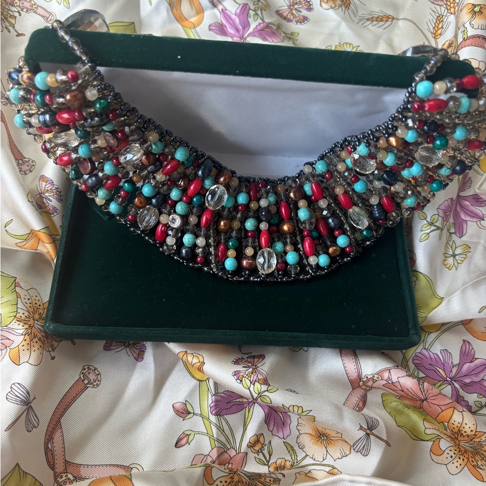 Multicolor Beaded Statement Necklace